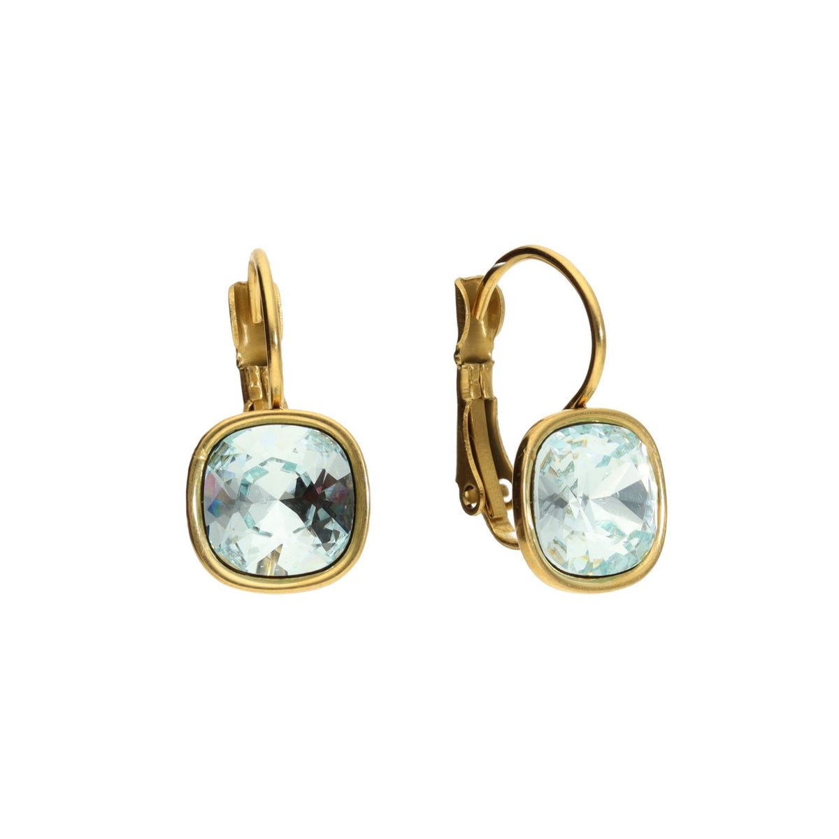 Swarovski Kleine Vierkante Dormeuses Goud
