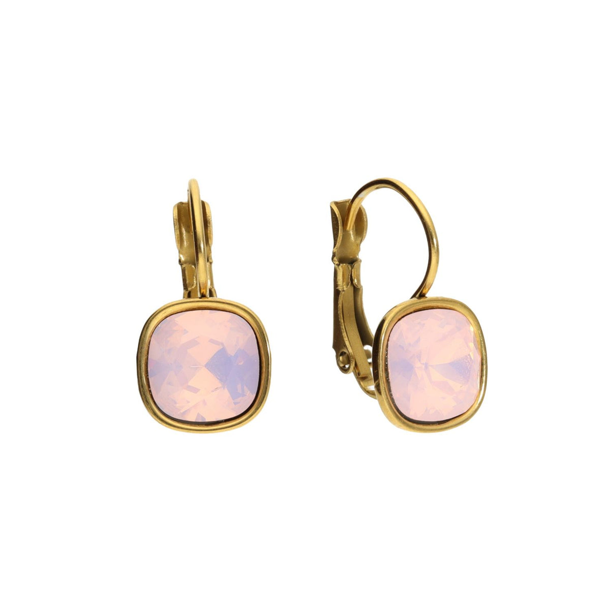 Swarovski Kleine Vierkante Dormeuses Goud