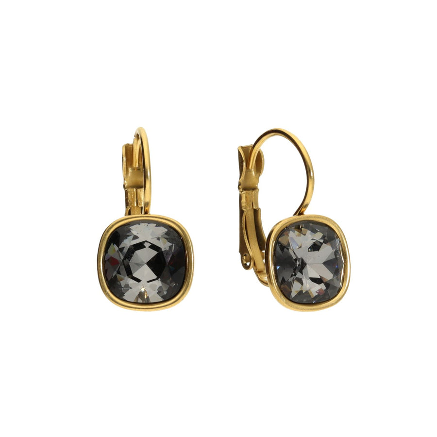 Swarovski Kleine Vierkante Dormeuses Goud
