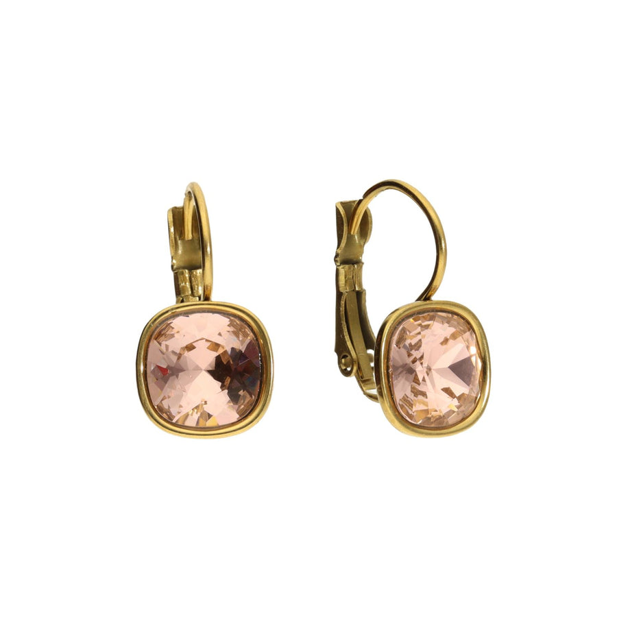 Swarovski Kleine Vierkante Dormeuses Goud