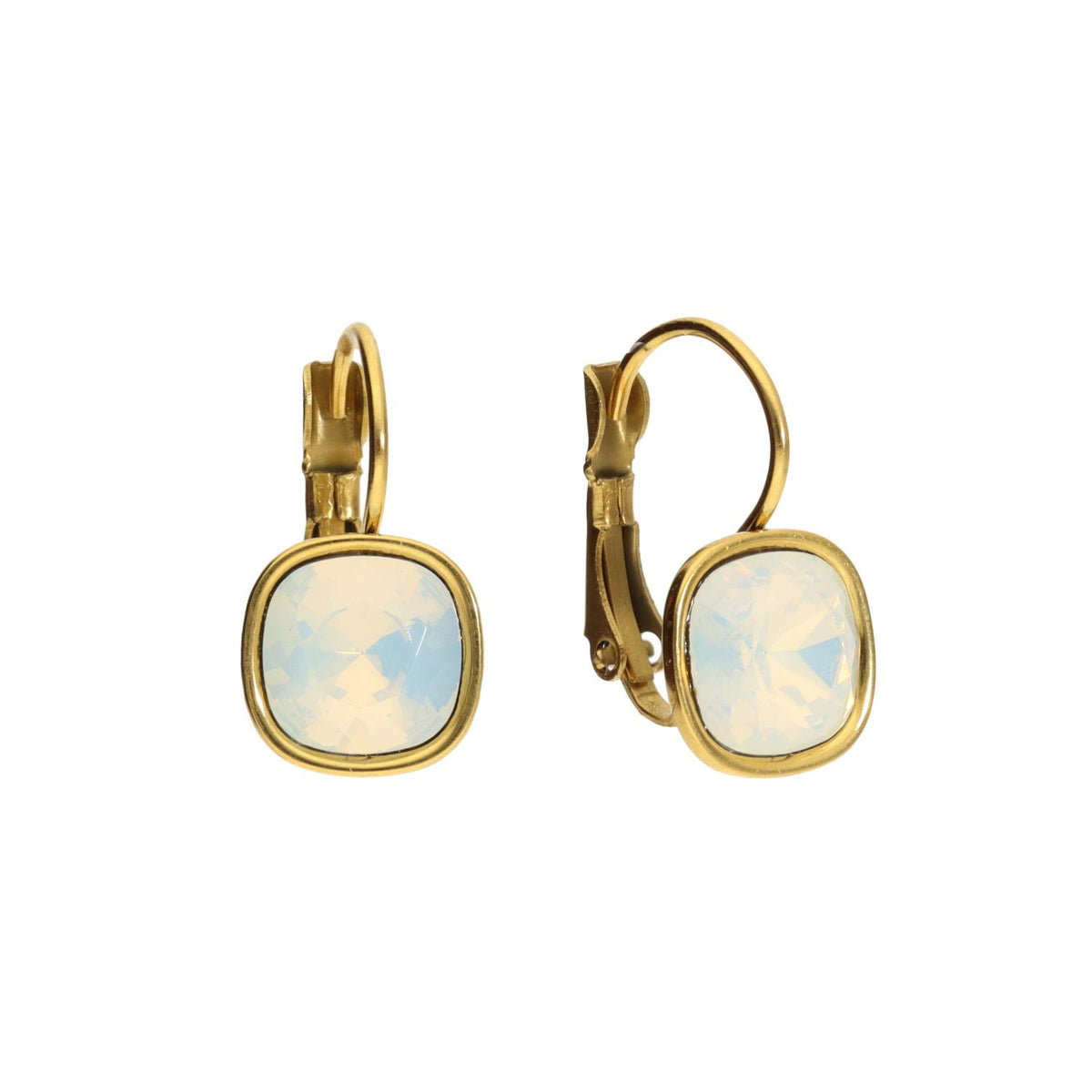 Swarovski Kleine Vierkante Dormeuses Goud