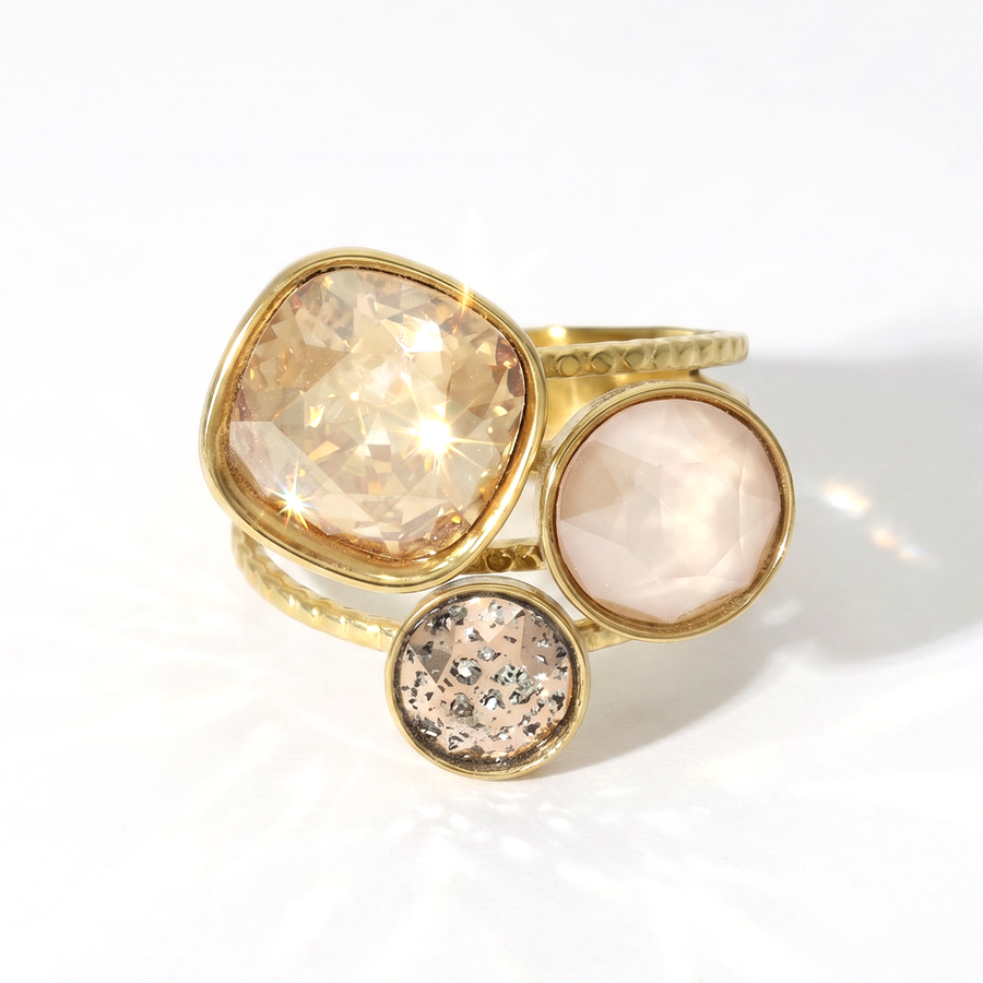 Trio Ring mit Swarovski-Kristall