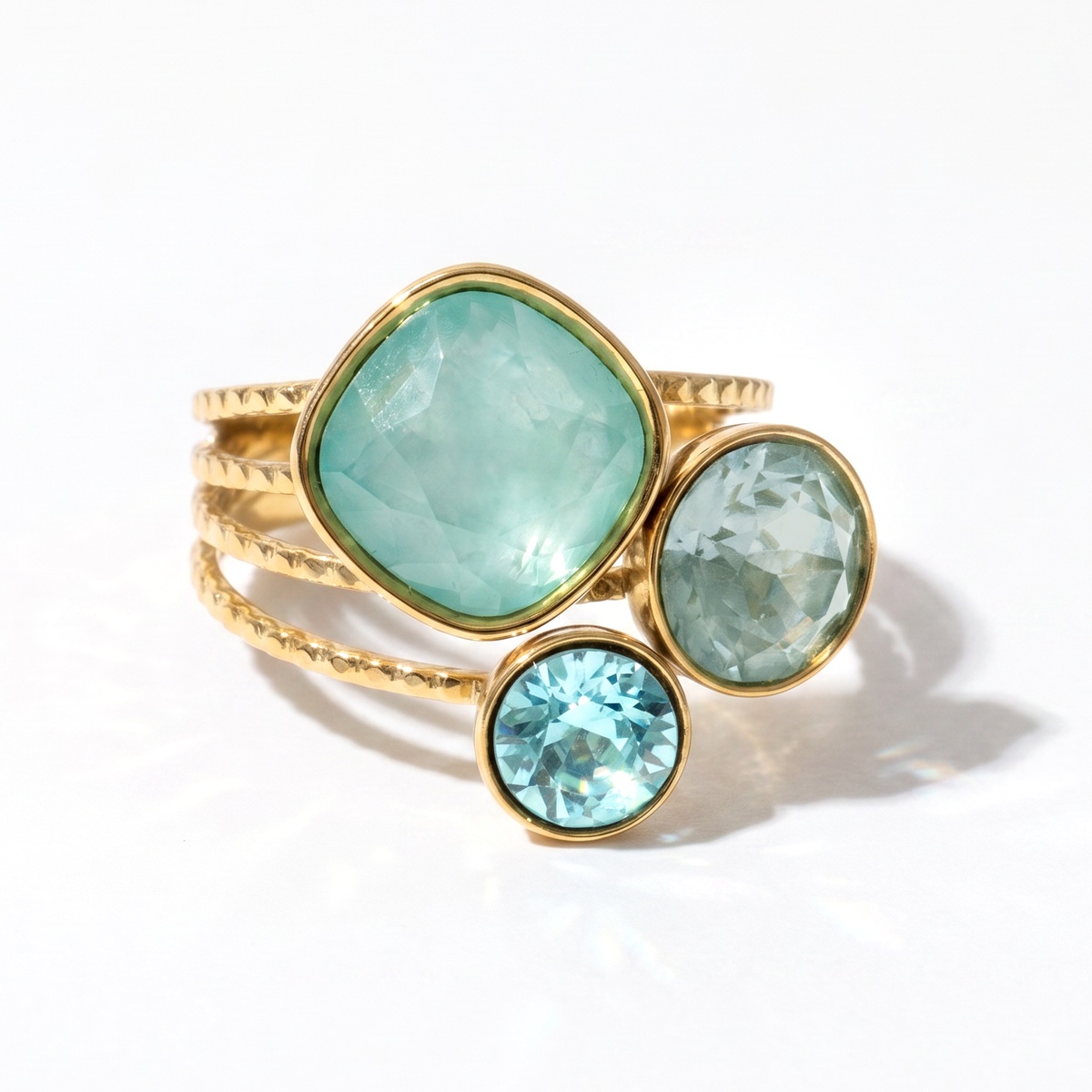 Trio Ring with Swarovski crystal