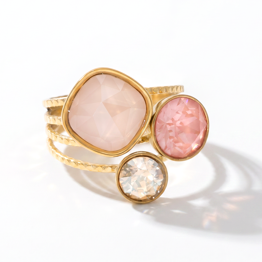 Trio Ring mit Swarovski-Kristall