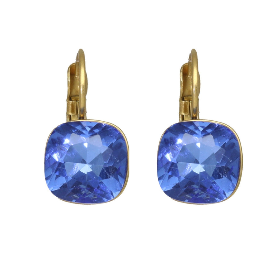 Swarovski Vierkante Dormeuses Goud