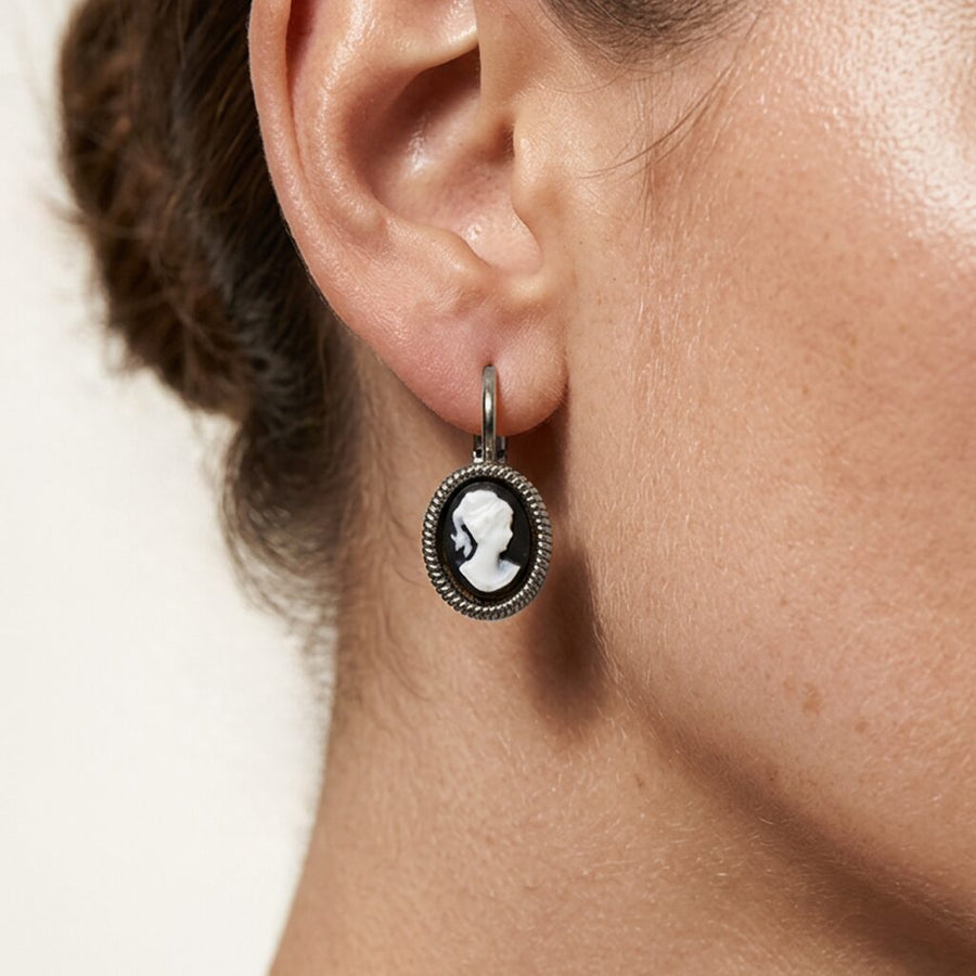 Cameo Earrings Klein Zilver