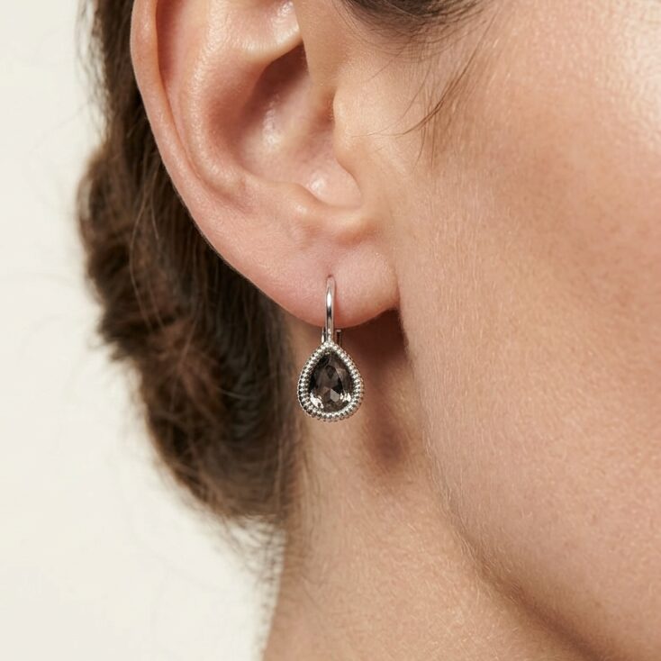 Swarovski Druppel Oorbellen Zilver