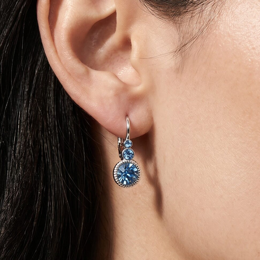 Swarovski Ronde Oorbellen Zilver