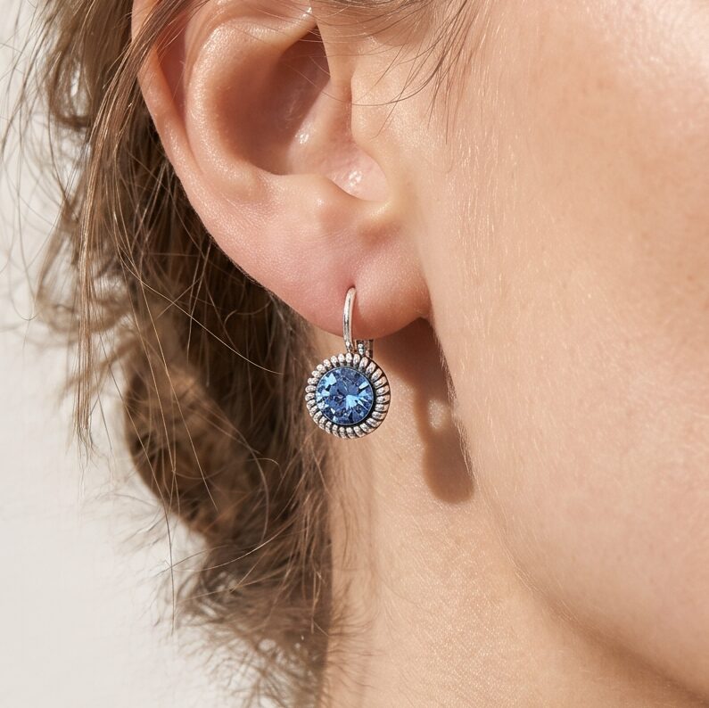 Swarovski Ronde Oorbellen 1,8 cm Zilver