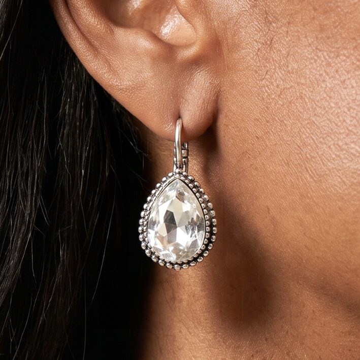 Swarovski Druppel Oorbellen 2,5 cm Zilver