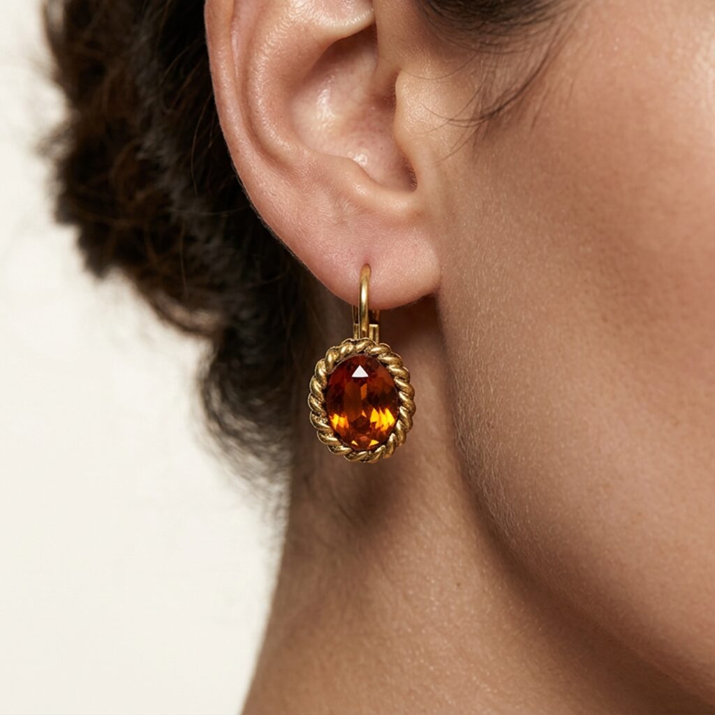 Swarovski Ovale Oorbellen 1,5 cm Goud