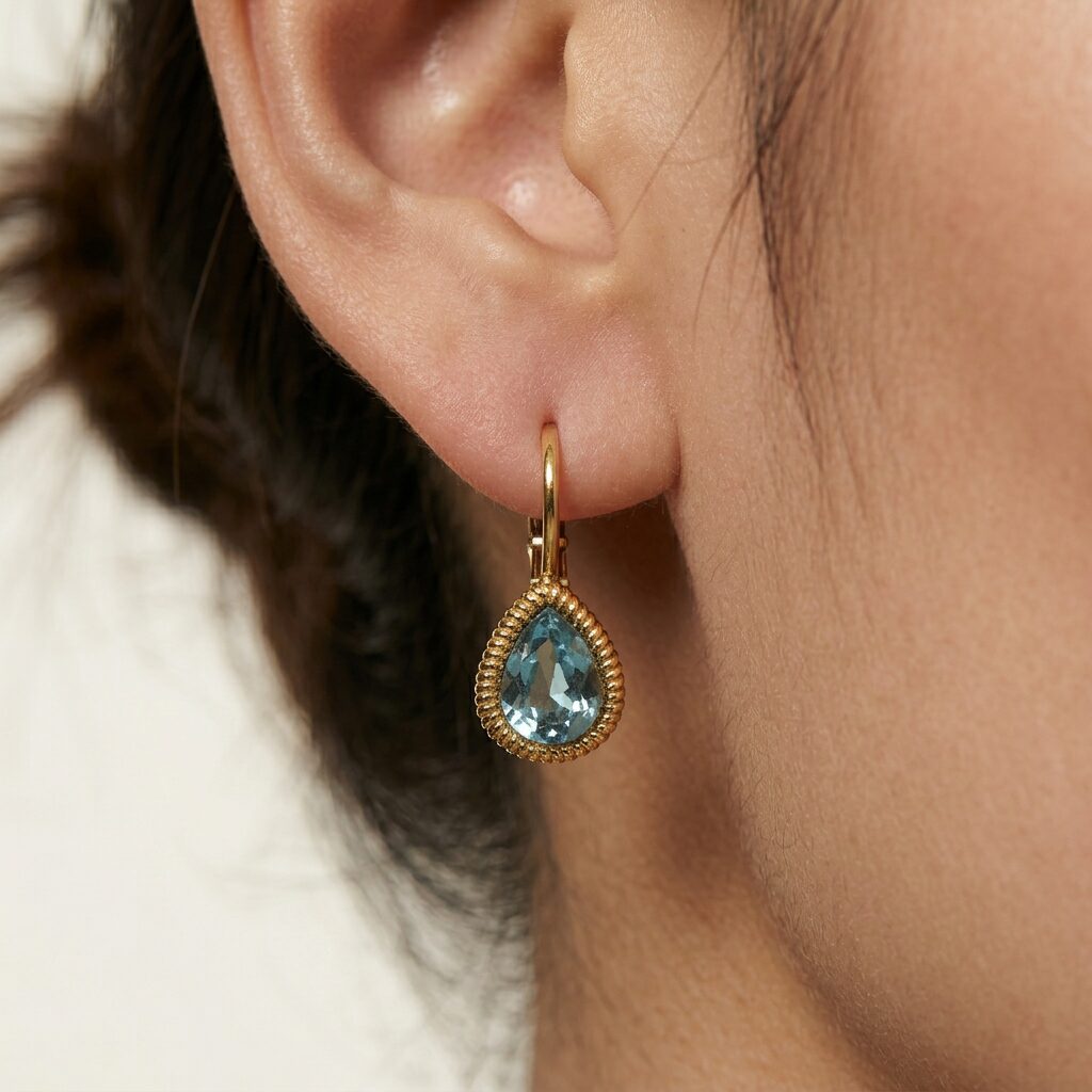 Swarovski Druppel Oorbellen Goud