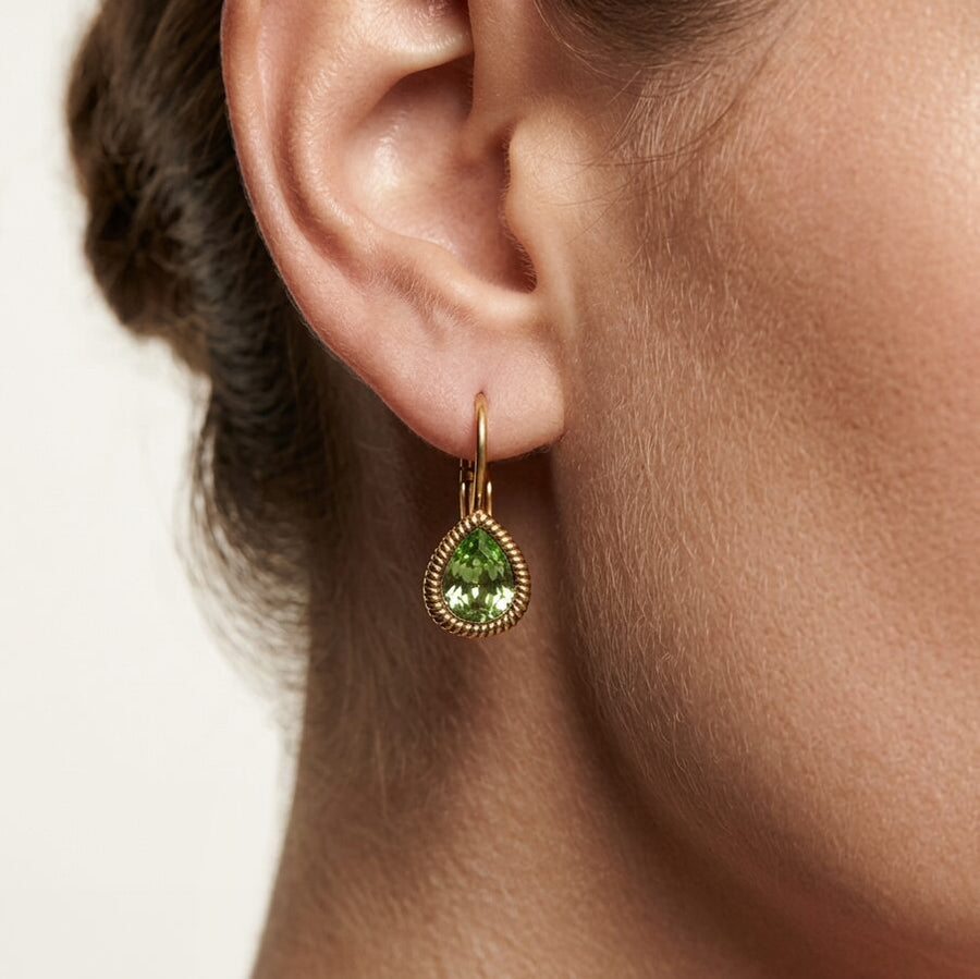 Swarovski Druppel Oorbellen Goud