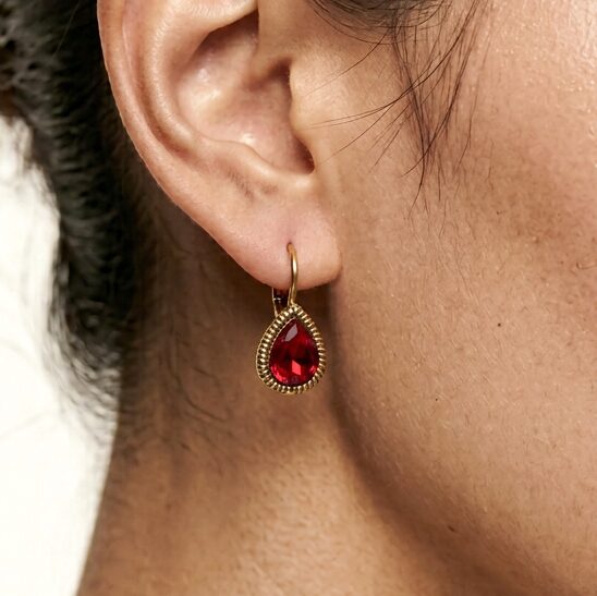 Swarovski Druppel Oorbellen Goud