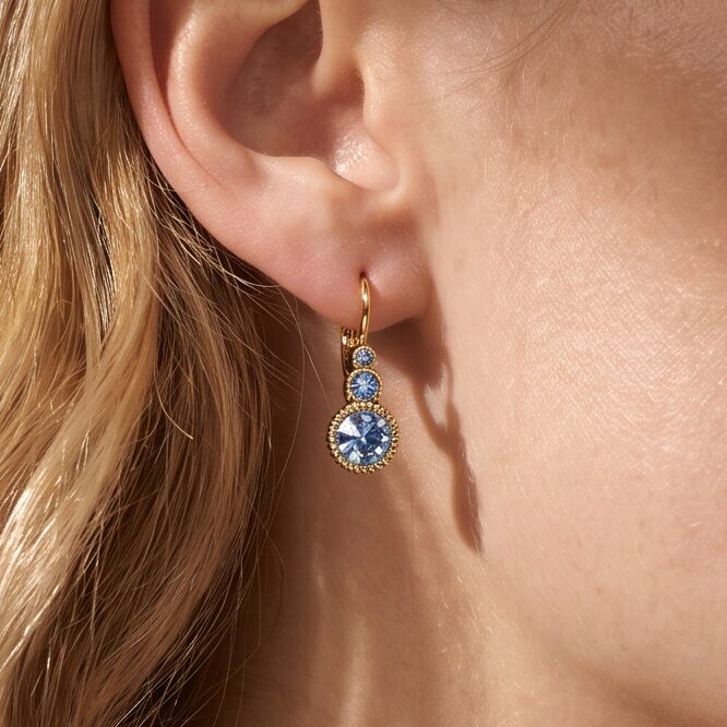 Swarovski Ronde Oorbellen Goud