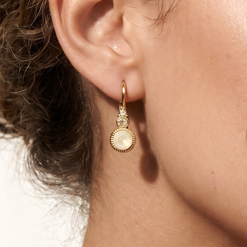 Swarovski Ronde Oorbellen Goud