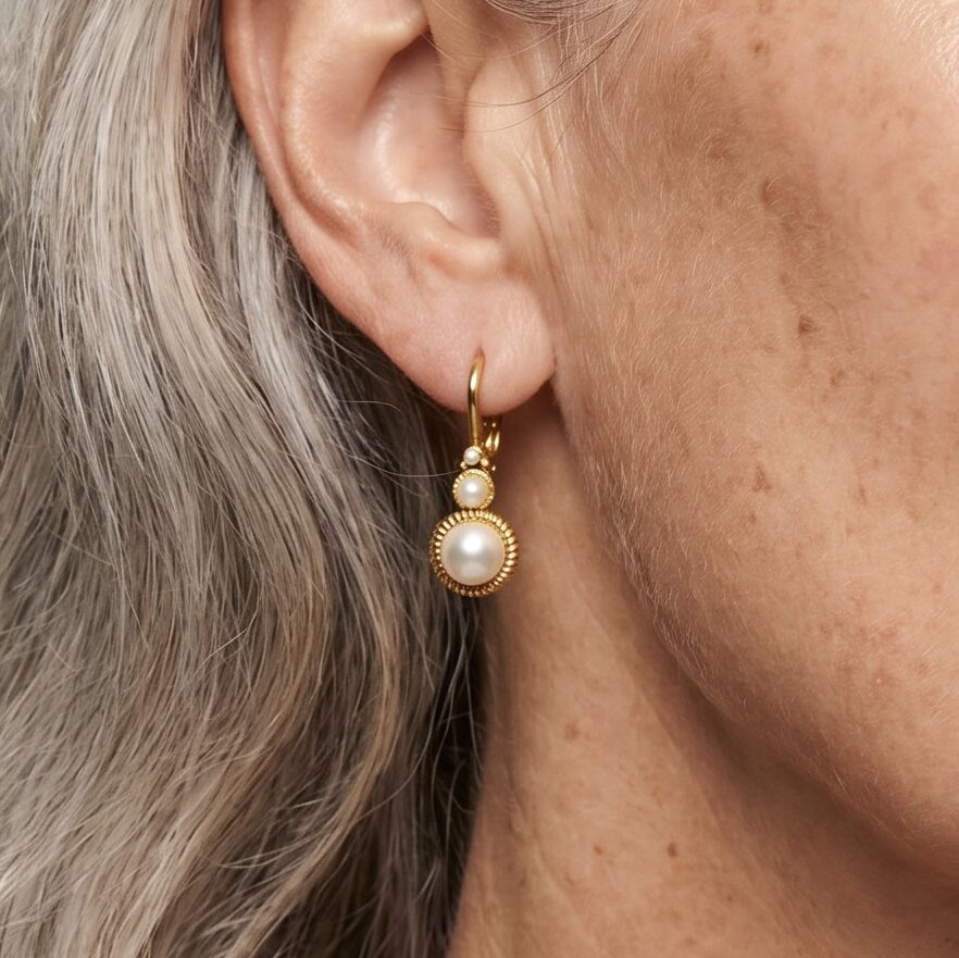 Swarovski Ronde Oorbellen Goud