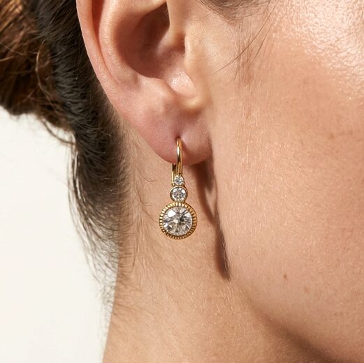 Swarovski Ronde Oorbellen Goud