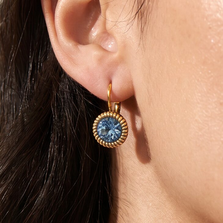 Swarovski Ronde Oorbellen 1,8 cm Goud