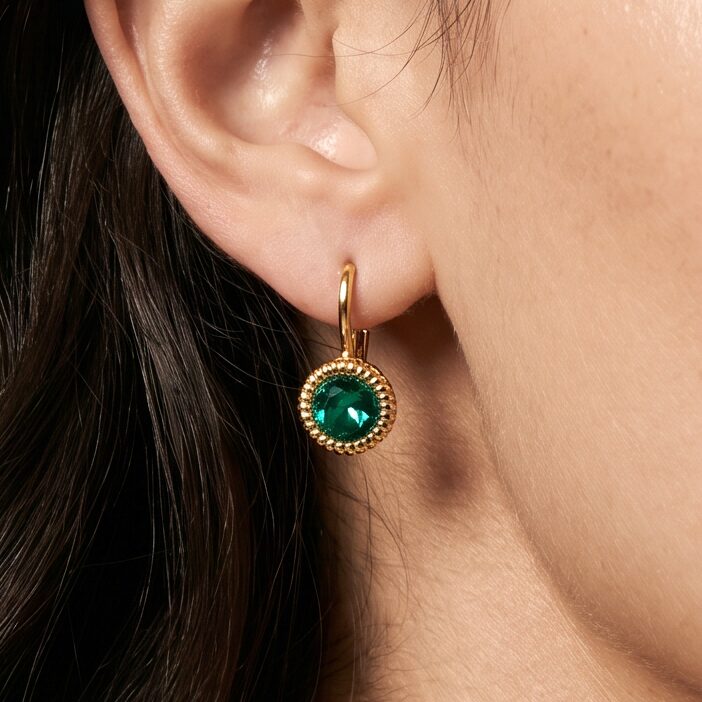 Swarovski Ronde Oorbellen 1,8 cm Goud