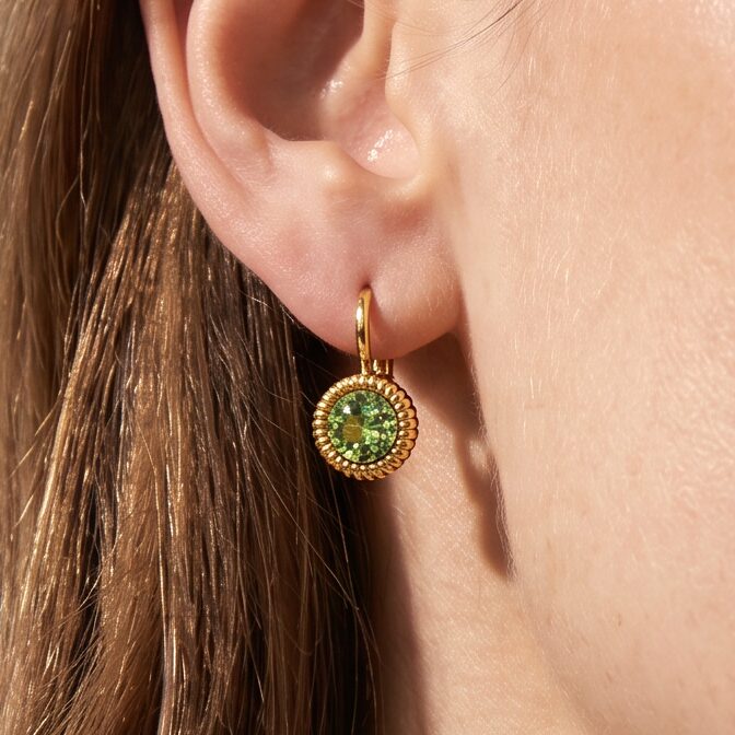 Swarovski Ronde Oorbellen 1,8 cm Goud