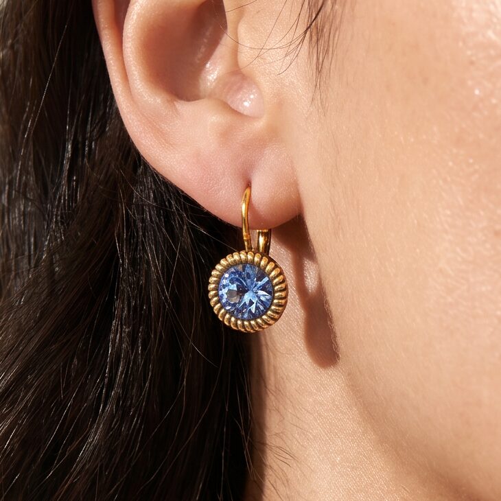 Swarovski Ronde Oorbellen 1,8 cm Goud