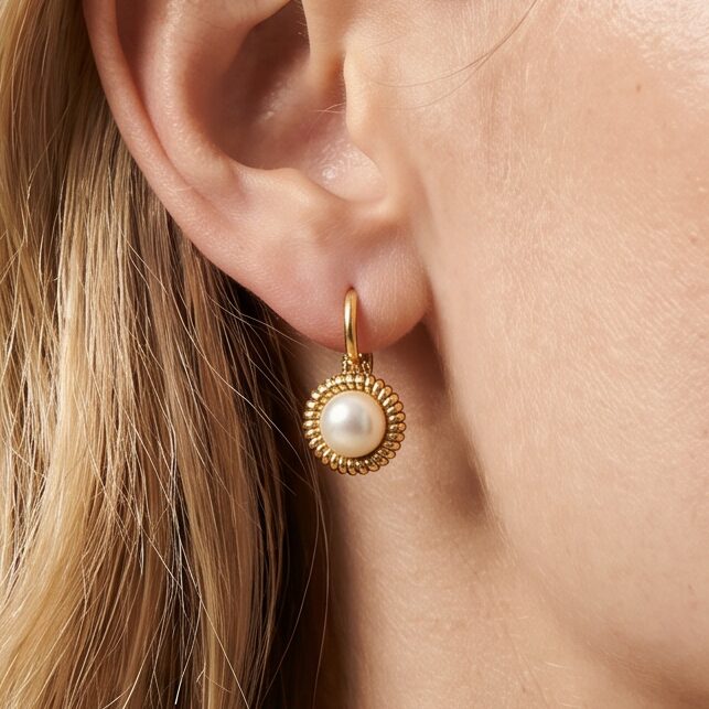 Swarovski Ronde Oorbellen 1,8 cm Goud
