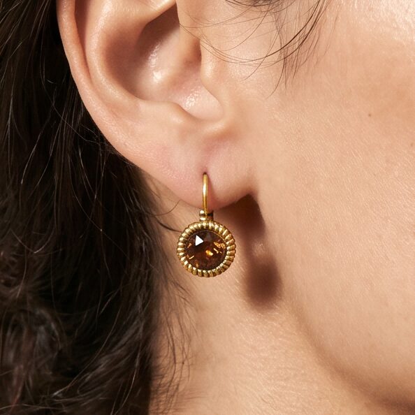 Swarovski Ronde Oorbellen 1,8 cm Goud