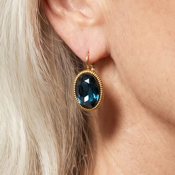 Swarovski Ovale Oorbellen 2,2 cm Goud