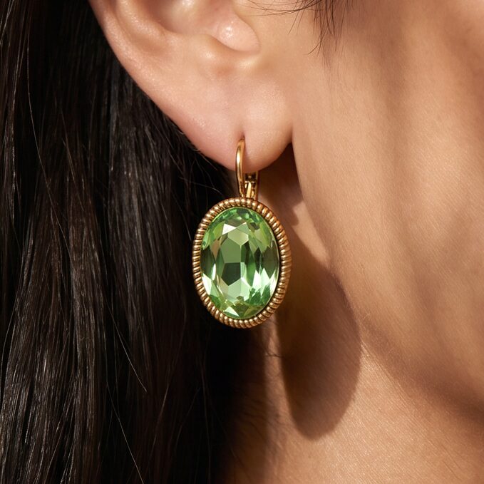 Swarovski Ovale Oorbellen 2,2 cm Goud
