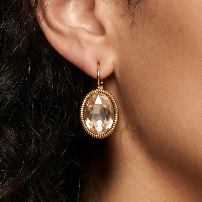 Swarovski Ovale Oorbellen 2,2 cm Goud