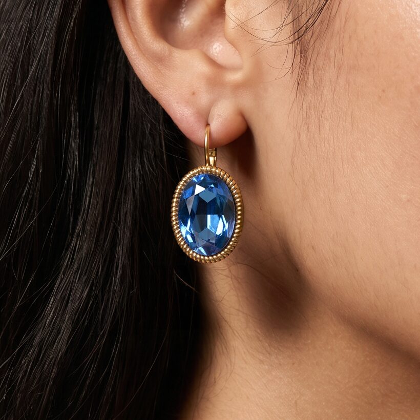 Swarovski Ovale Oorbellen 2,2 cm Goud