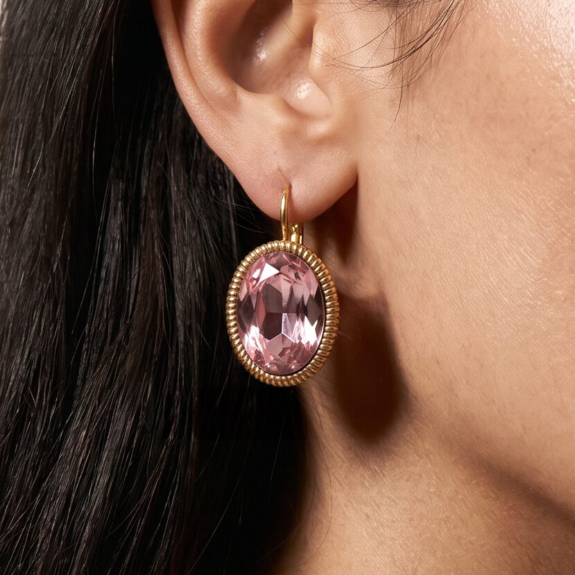 Swarovski Ovale Oorbellen 2,2 cm Goud