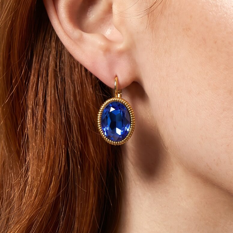 Swarovski Ovale Oorbellen 2,2 cm Goud