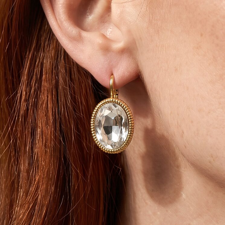 Swarovski Ovale Oorbellen 2,2 cm Goud