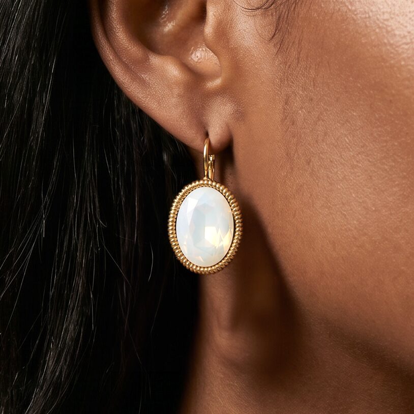 Swarovski Ovale Oorbellen 2,2 cm Goud
