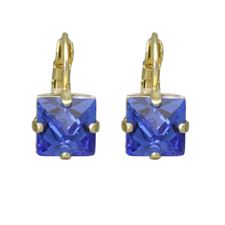 Swarovski Vierkante Dormeuses Klein Goud