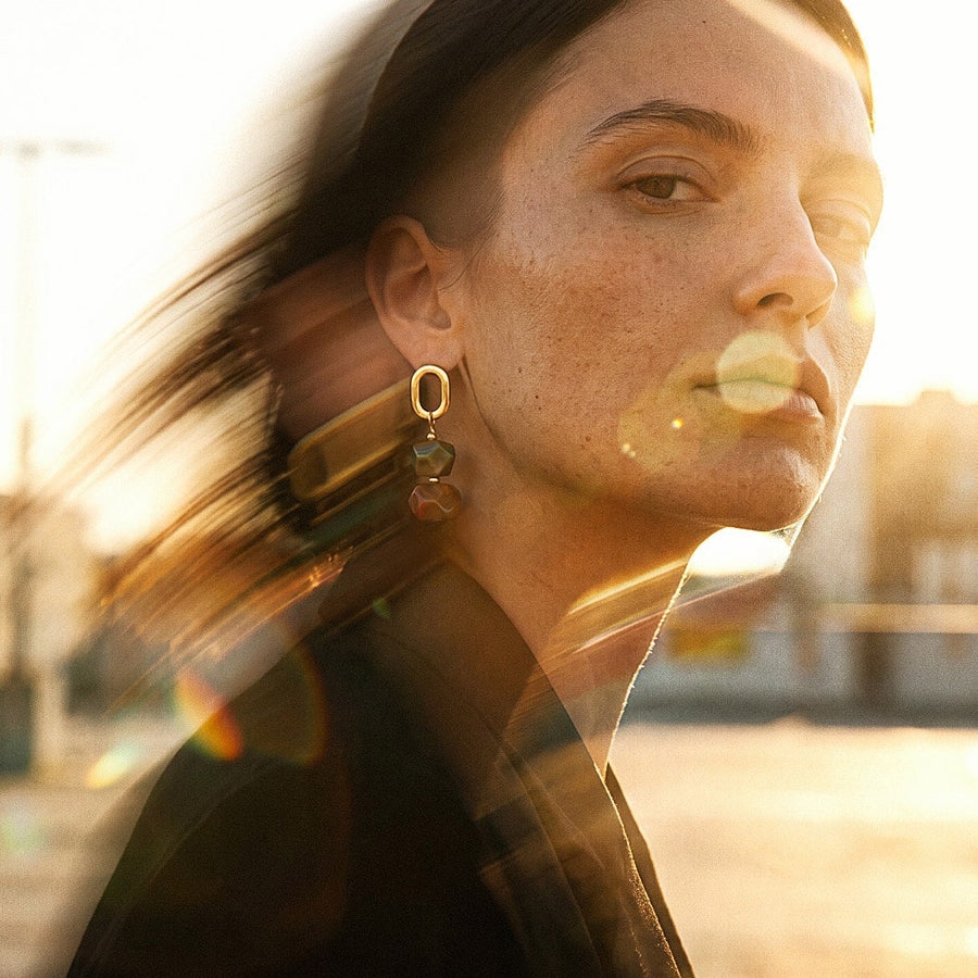 Stones Drop Earrings