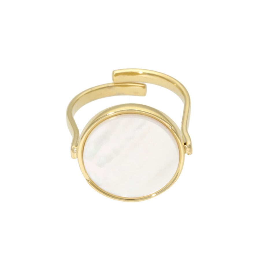 Round Mother Of Pearl Ring
