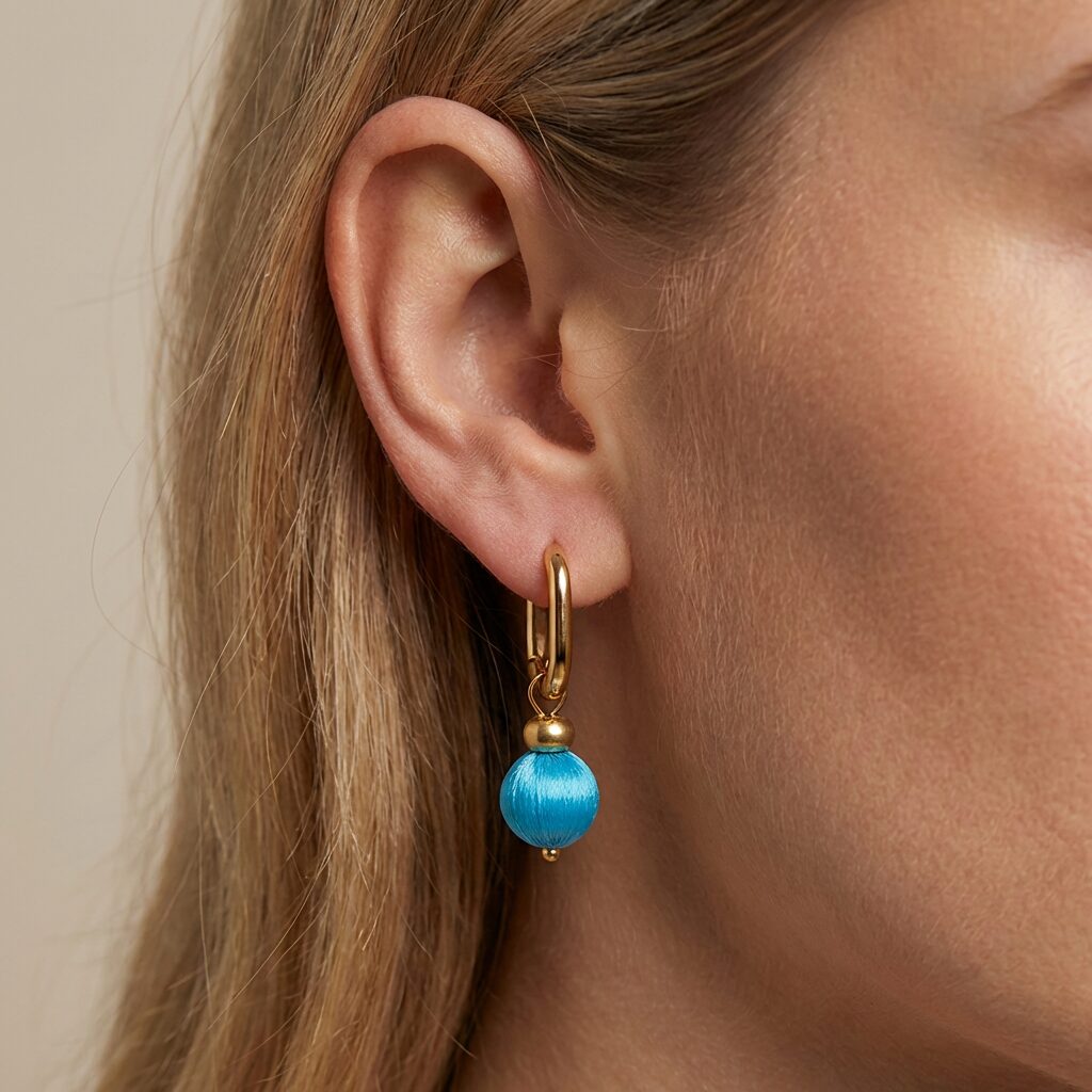 Satin Bead Hoops