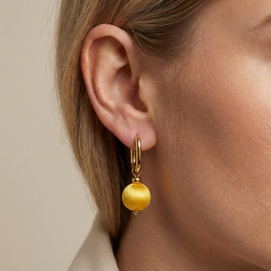 Satin Bead Hoops