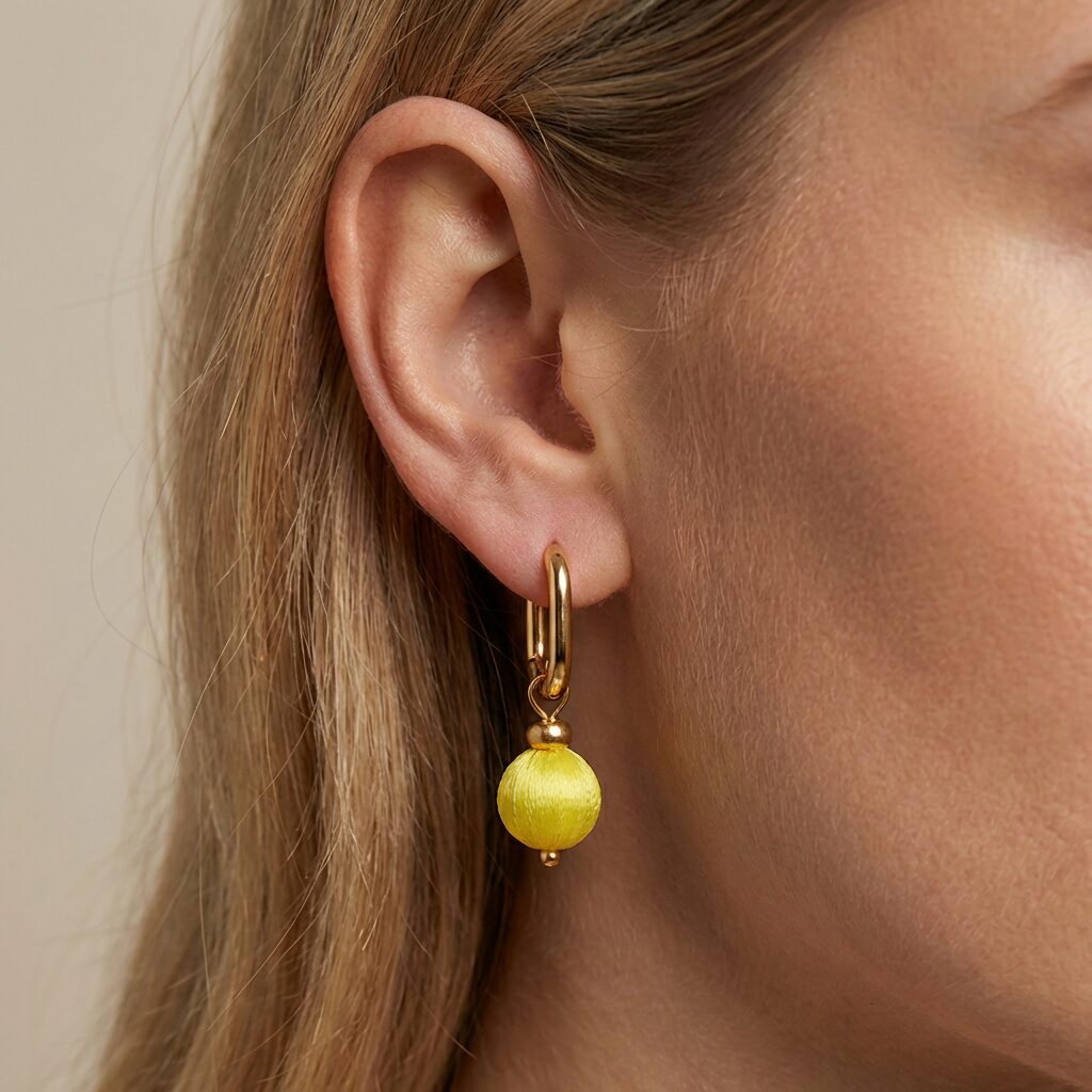 Satin Bead Hoops
