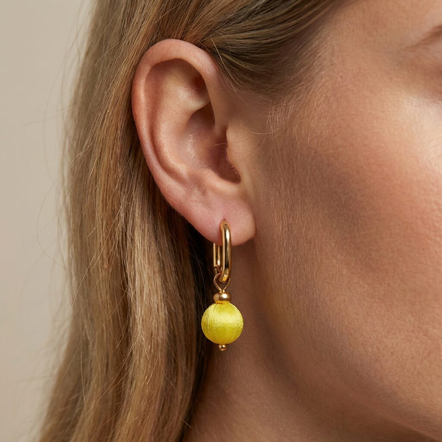 Satin Bead Hoops