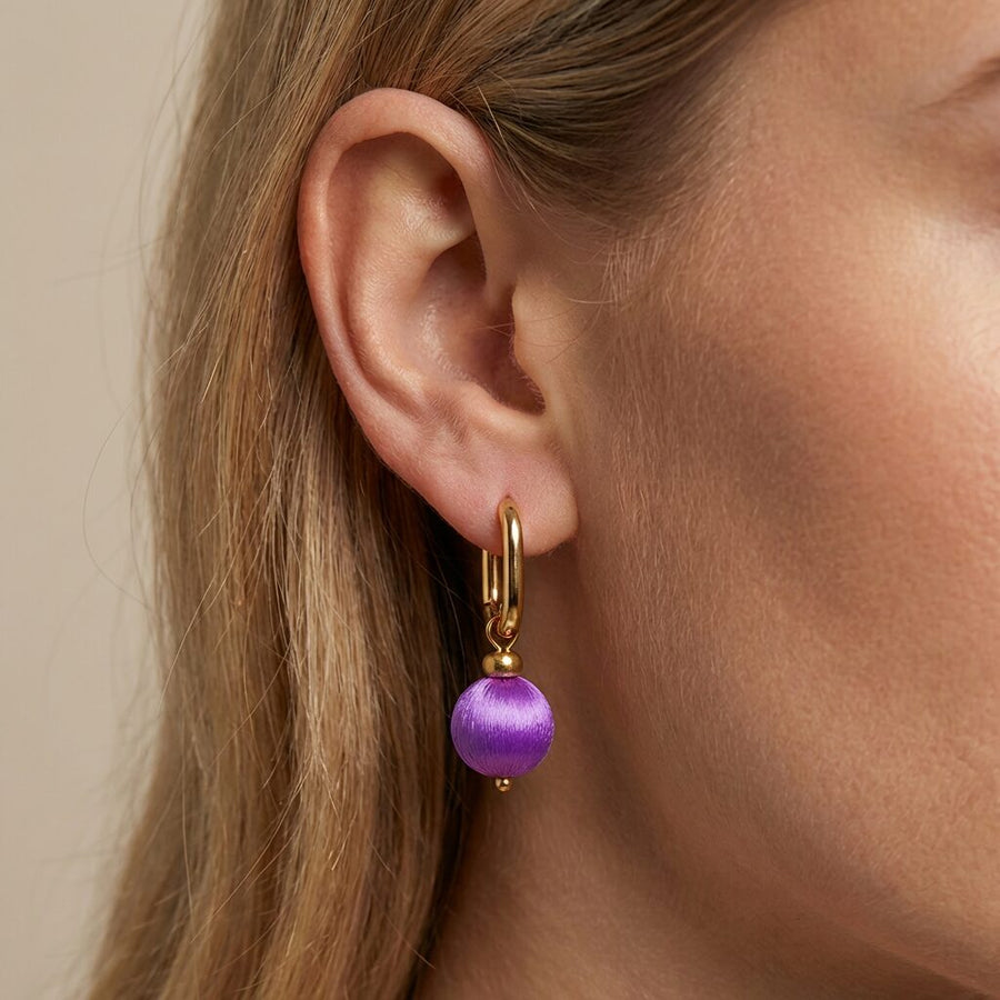 Satin Bead Hoops