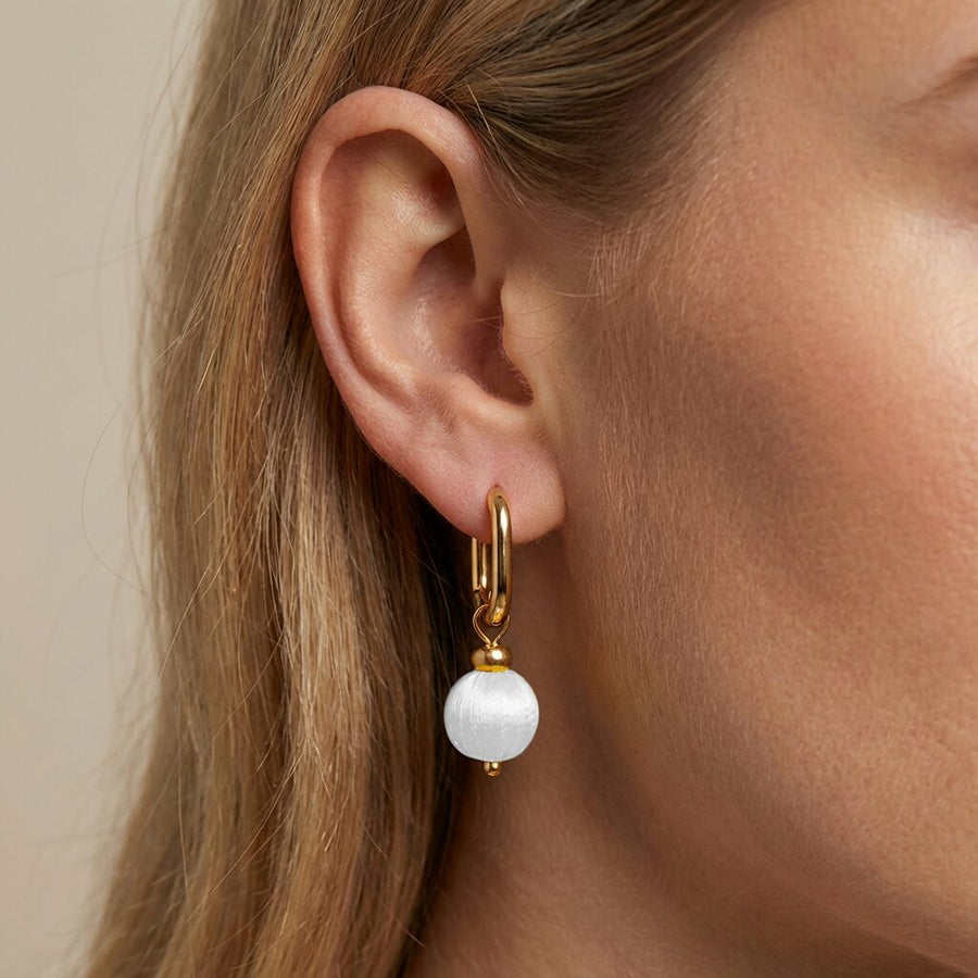 Satin Bead Hoops