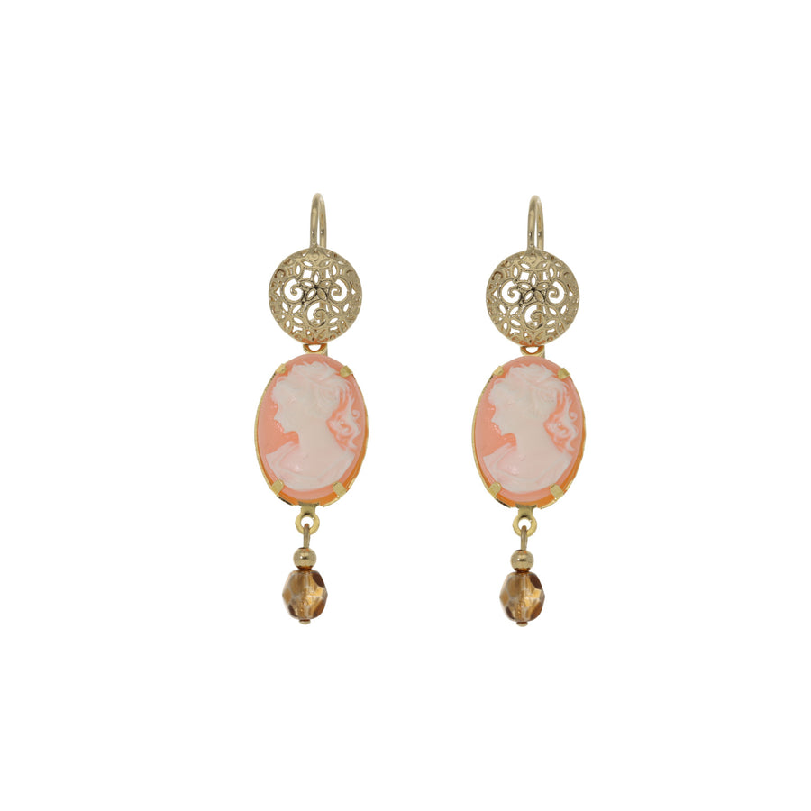 Filigree Cameo Earrings