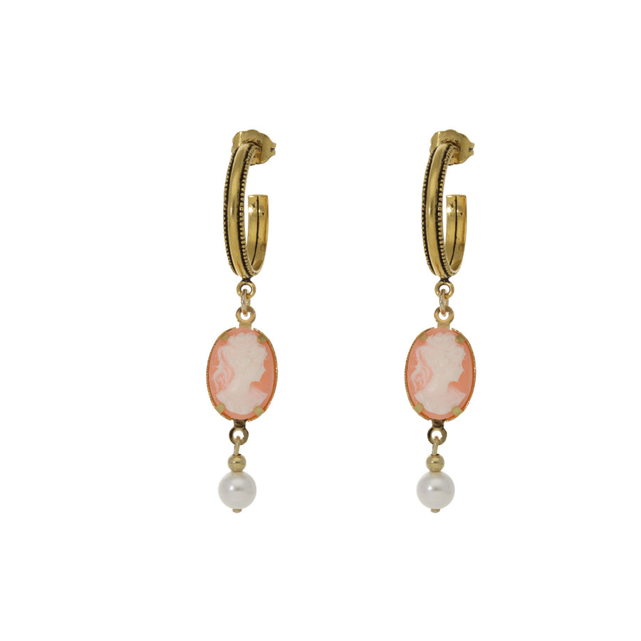 Cameo Souvenir Earrings Modern