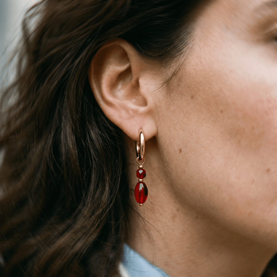 Glass Bead Hoops