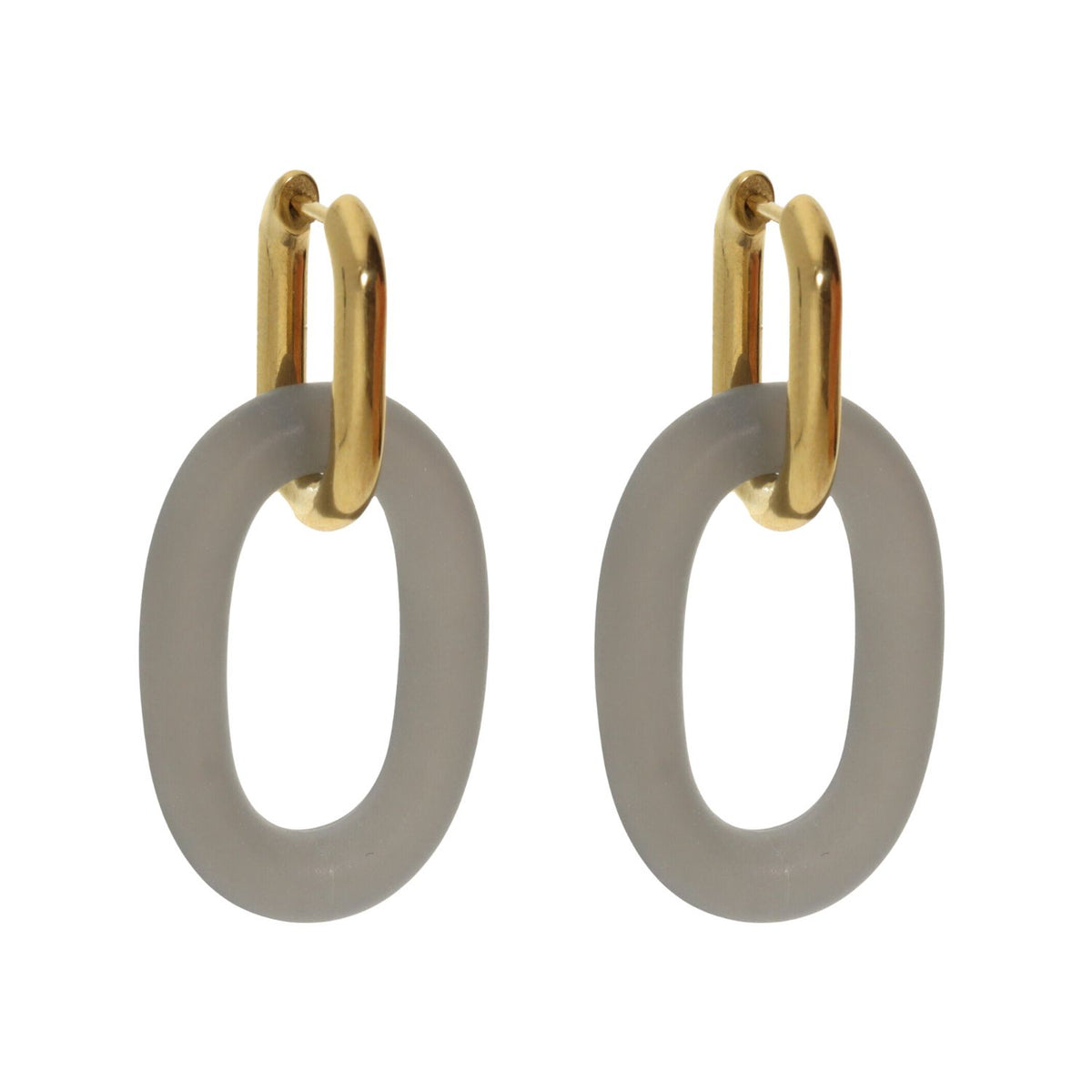 Oval Dangling Earrings