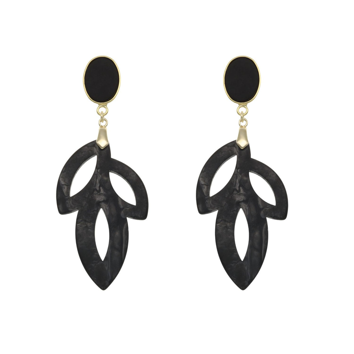 Dangling Filigrain Earrings Zwart